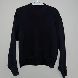 Black Mock Neck Sweatshirt